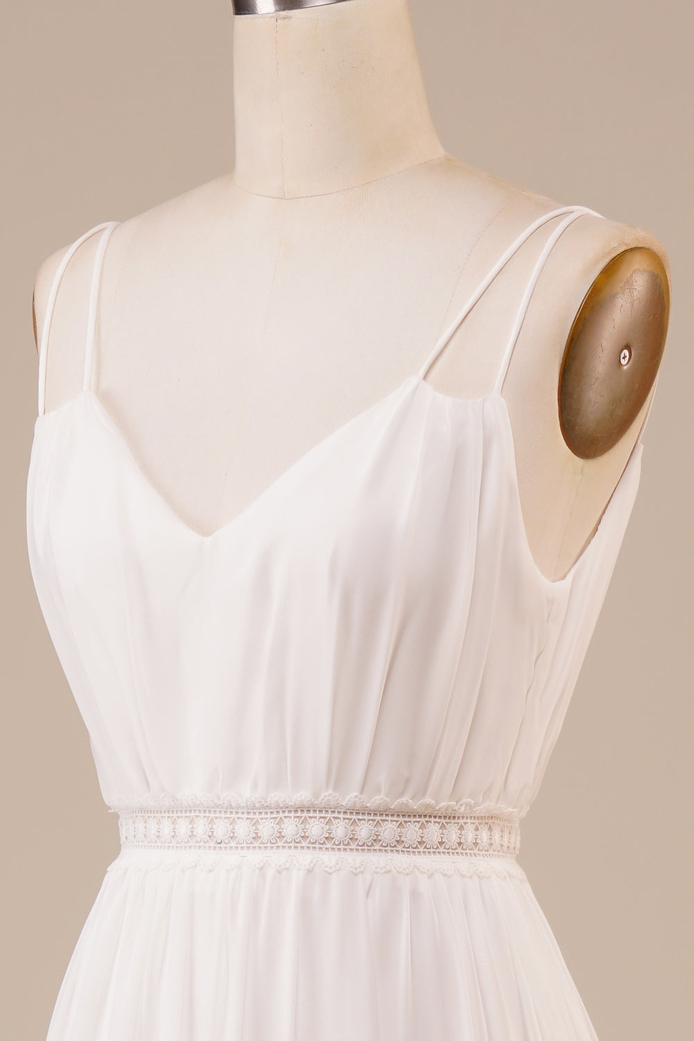 A-Line Simple vestido de novia largo