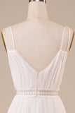 A-Line Simple vestido de novia largo