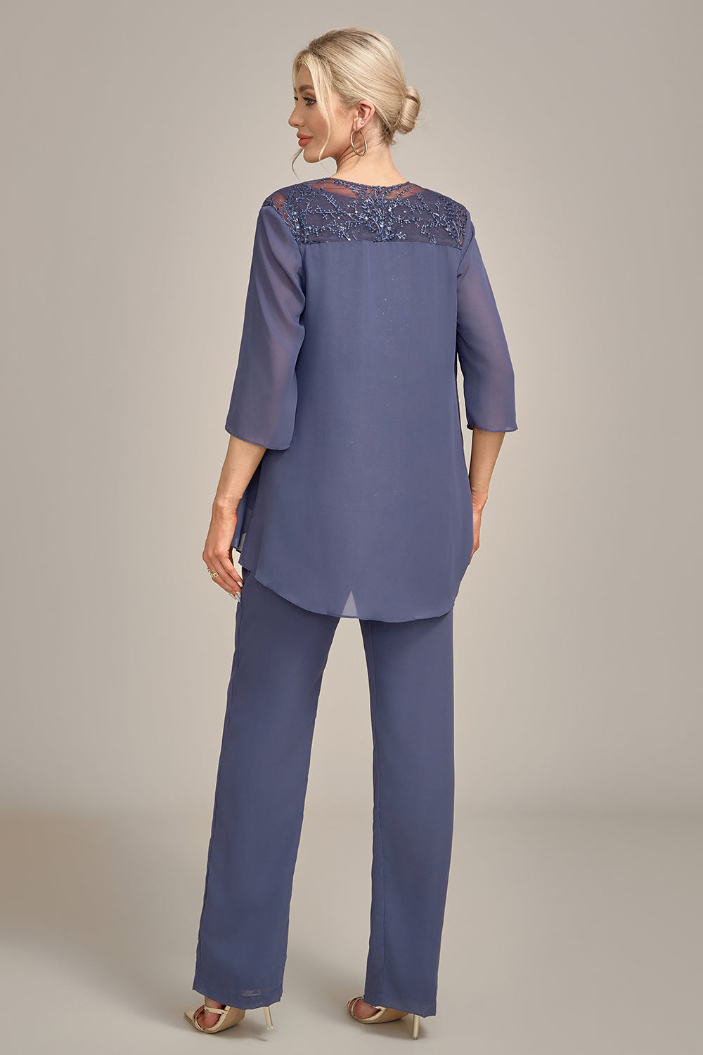 Stormy 3 Piezas De Gasa Encaje Madre De Pantalones Trajes