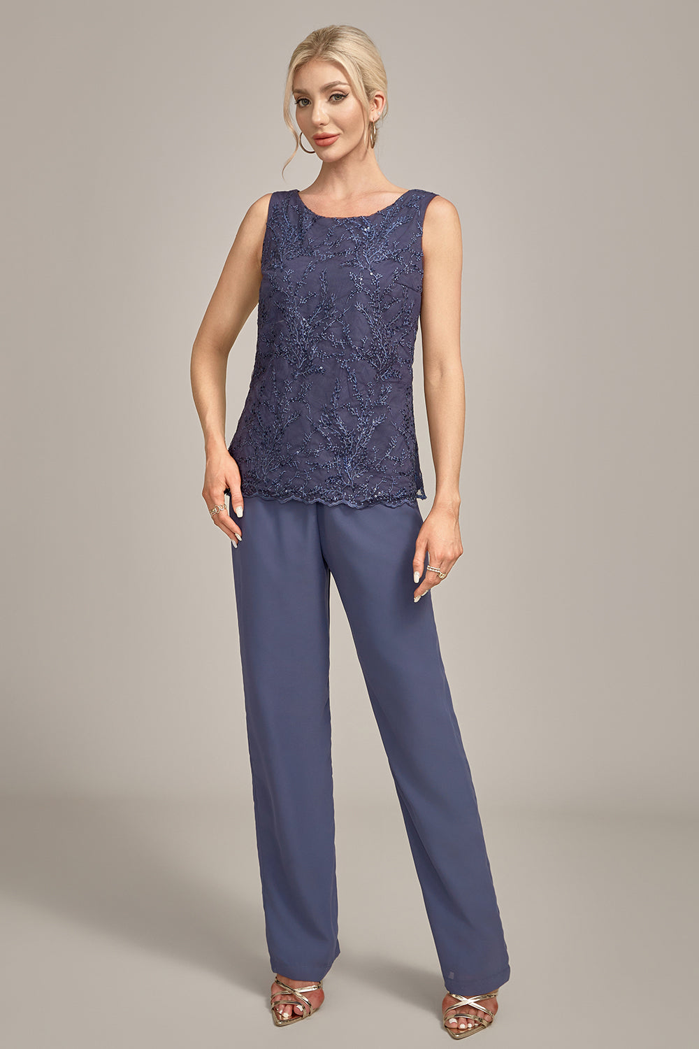 Stormy 3 Piezas De Gasa Encaje Madre De Pantalones Trajes