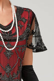 Lentejuelas Rojo Vestido Largo 1920s