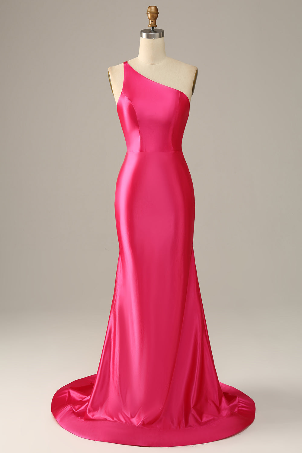 Fucsia Un Hombre Sirena Vestido de Fiesta
