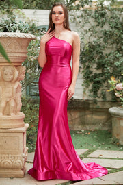 Fucsia Un Hombre Sirena Vestido de Fiesta
