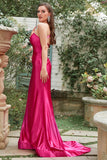 Fucsia Un Hombre Sirena Vestido de Fiesta