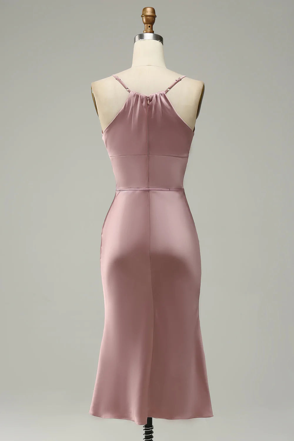 Satén Vestido de Fiesta Rosa