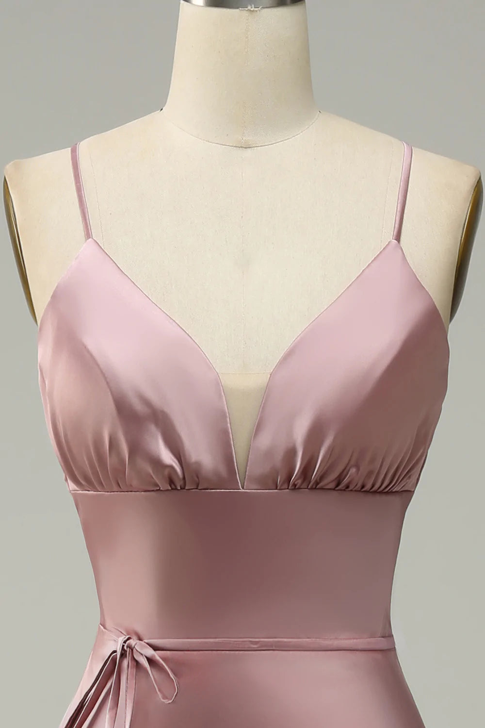 Satén Vestido de Fiesta Rosa