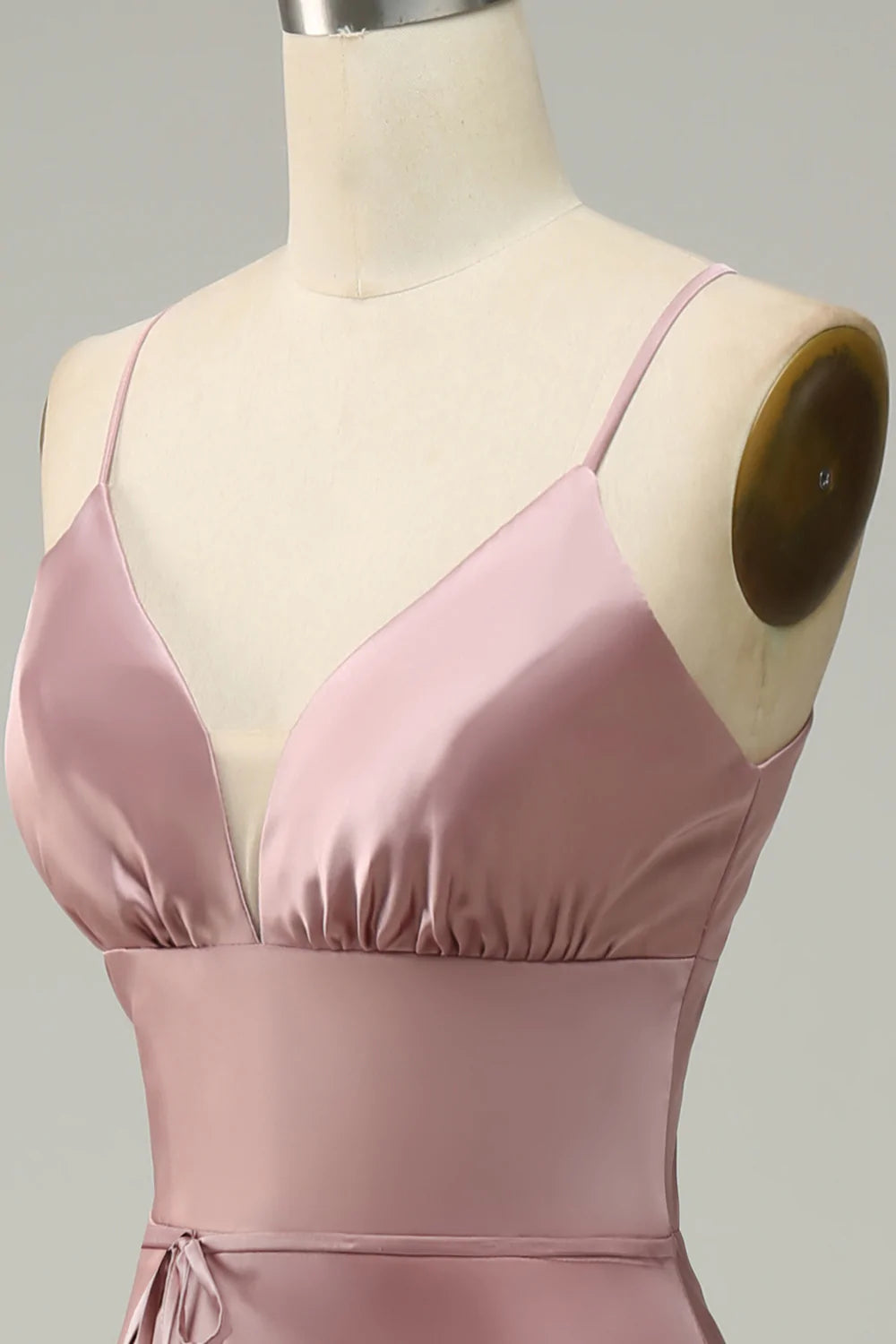 Satén Vestido de Fiesta Rosa