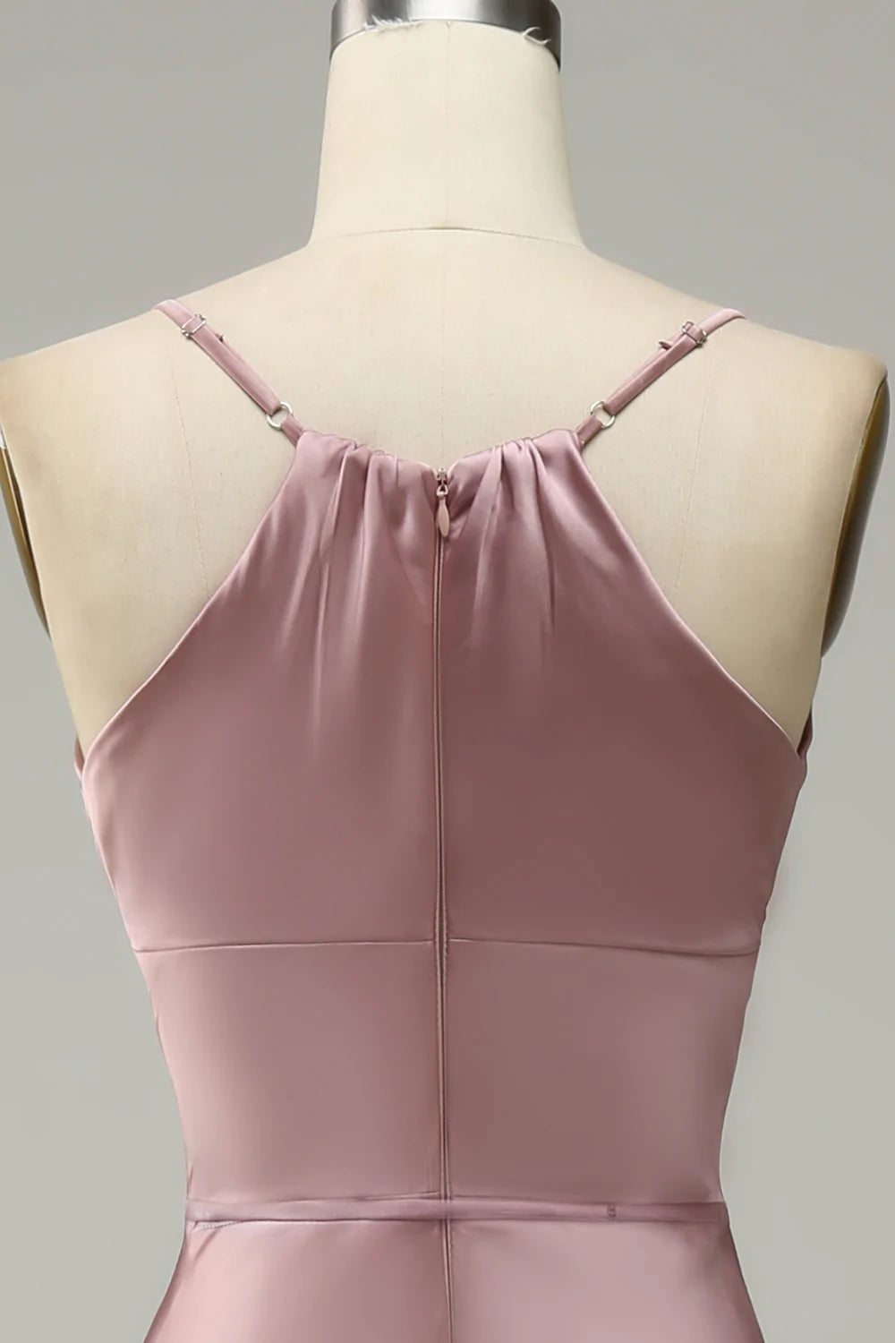 Satén Vestido de Fiesta Rosa