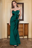 Verde Oscuro Vestido de Graduación Escote Corazón