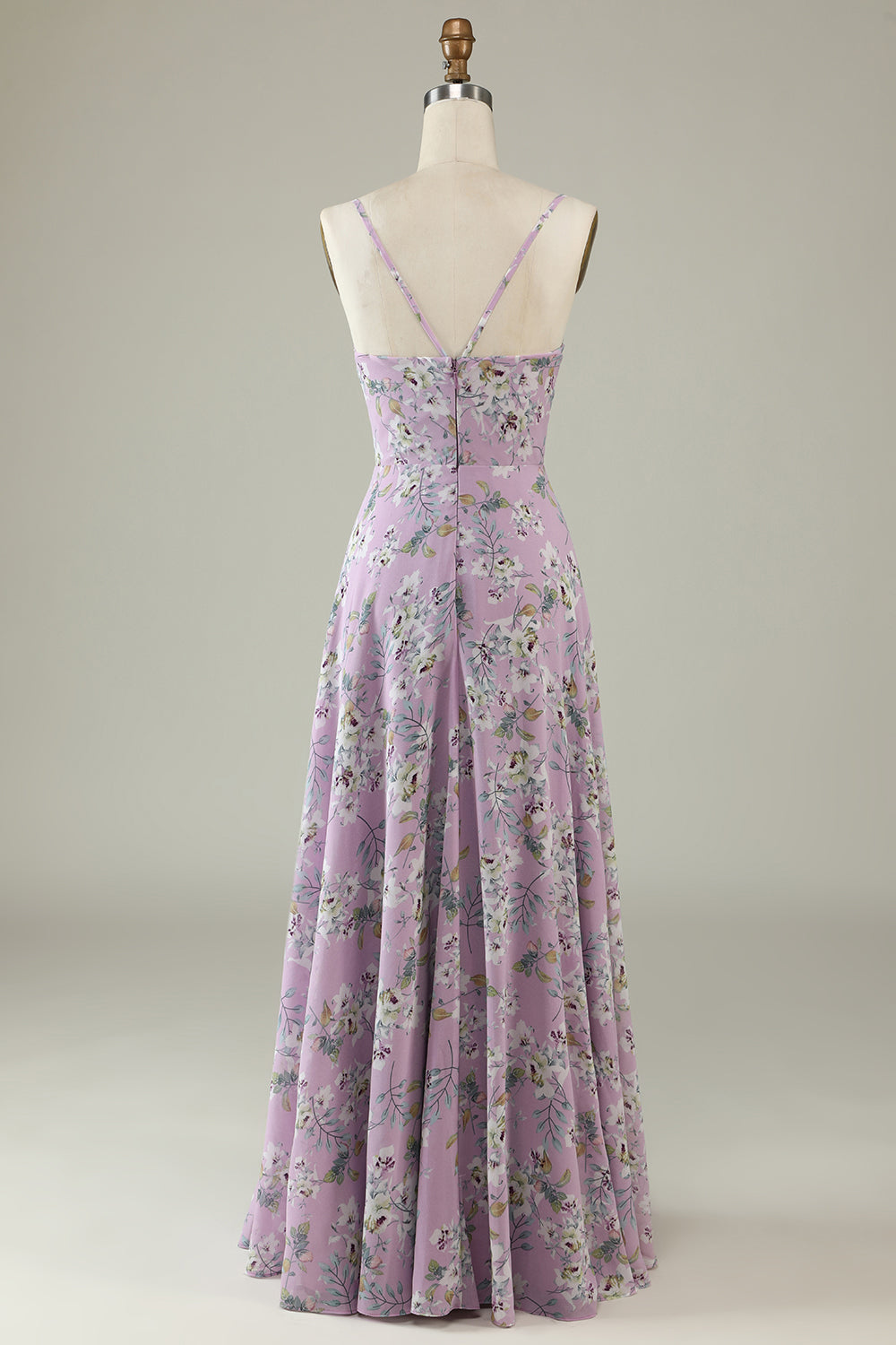 Vestido de Dama de Honor Boho Chiffon Flor Blanco Negro