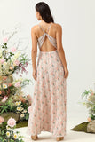 Vestido de Dama de Honor Gasa Floral Rosa