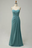 Vestido de Dama de Honor Gasa Verde