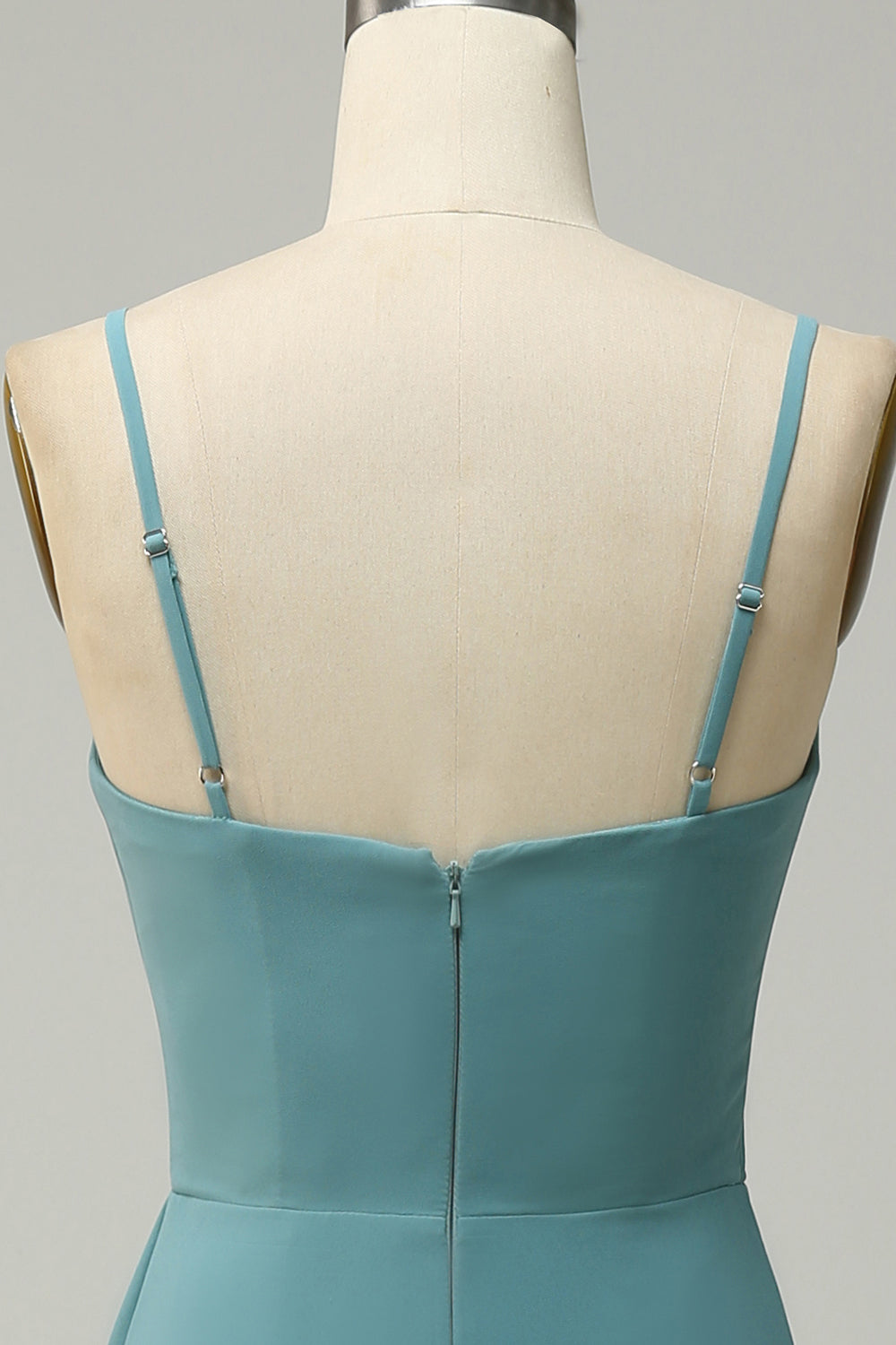 A Línea Correas de Espagueti Rubor Vestido de Dama de Honor