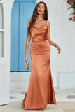 Simple Sirena Sin Espalda Vestido Invitada Boda