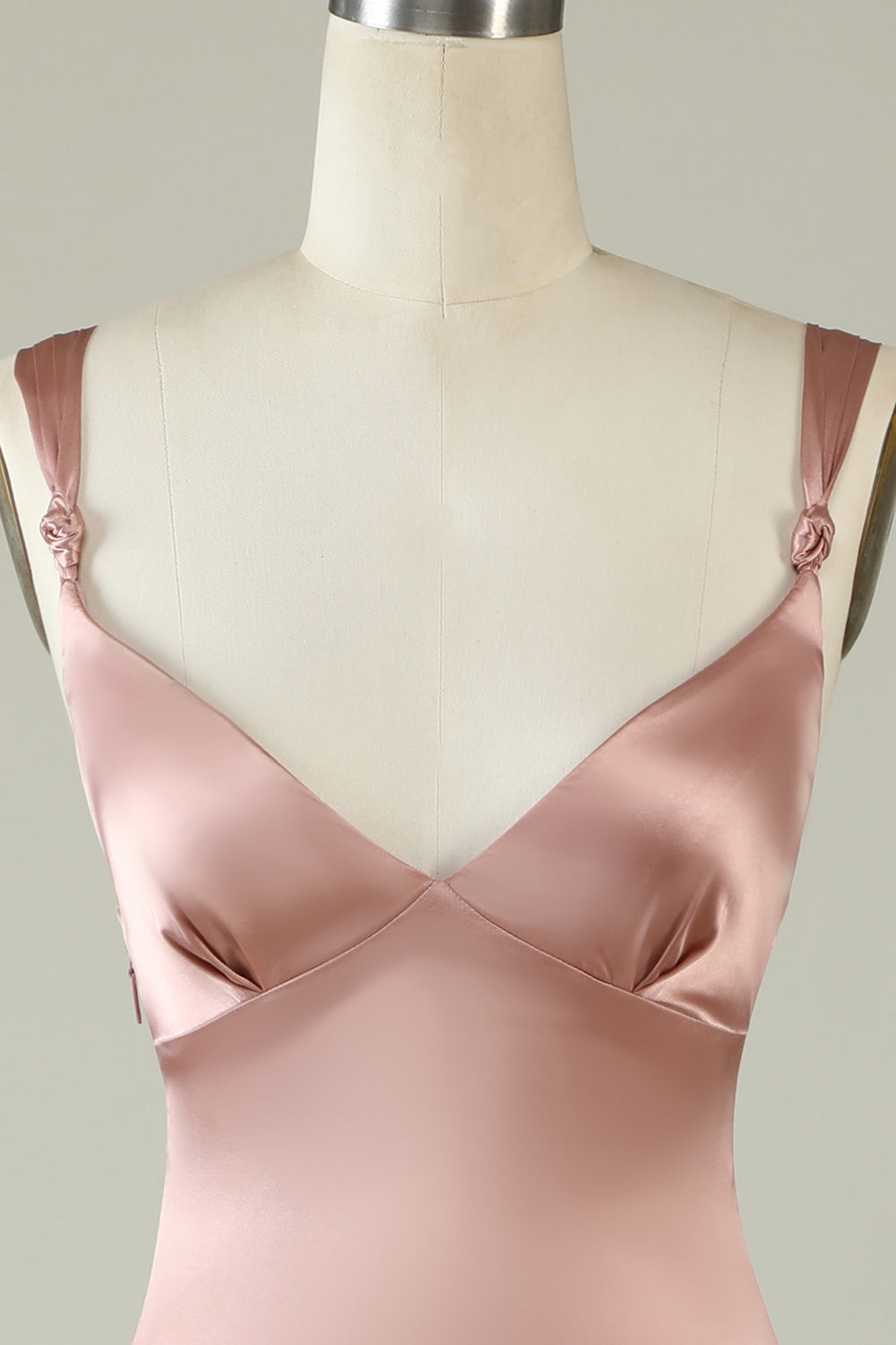 Vestido de Dama de Honor Asimétrico Rosa