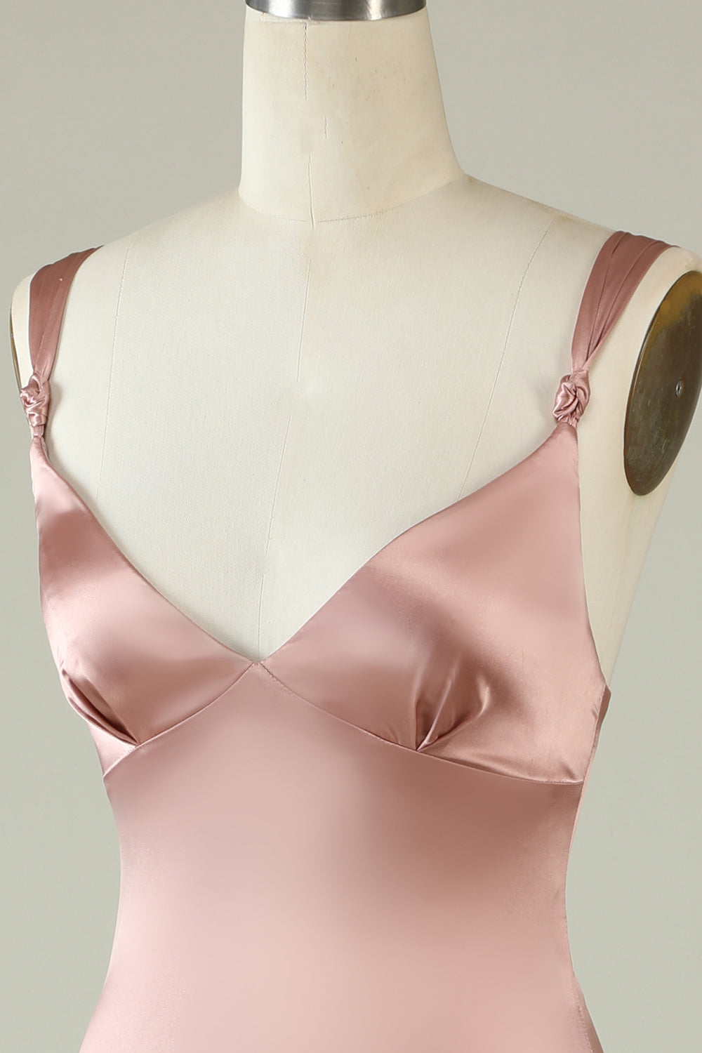 Vestido de Dama de Honor Asimétrico Rosa