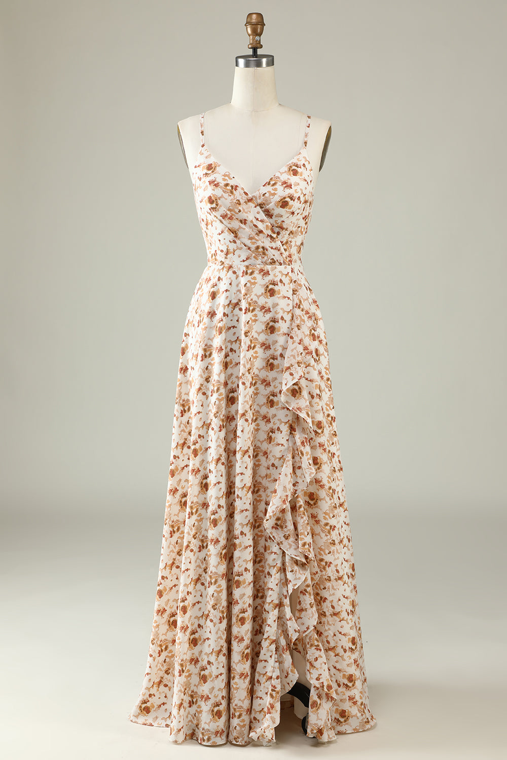 Vestido de Dama de Honor Boho Floral Blanco