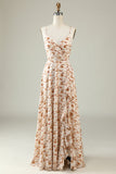 Vestido de Dama de Honor Boho Floral Blanco