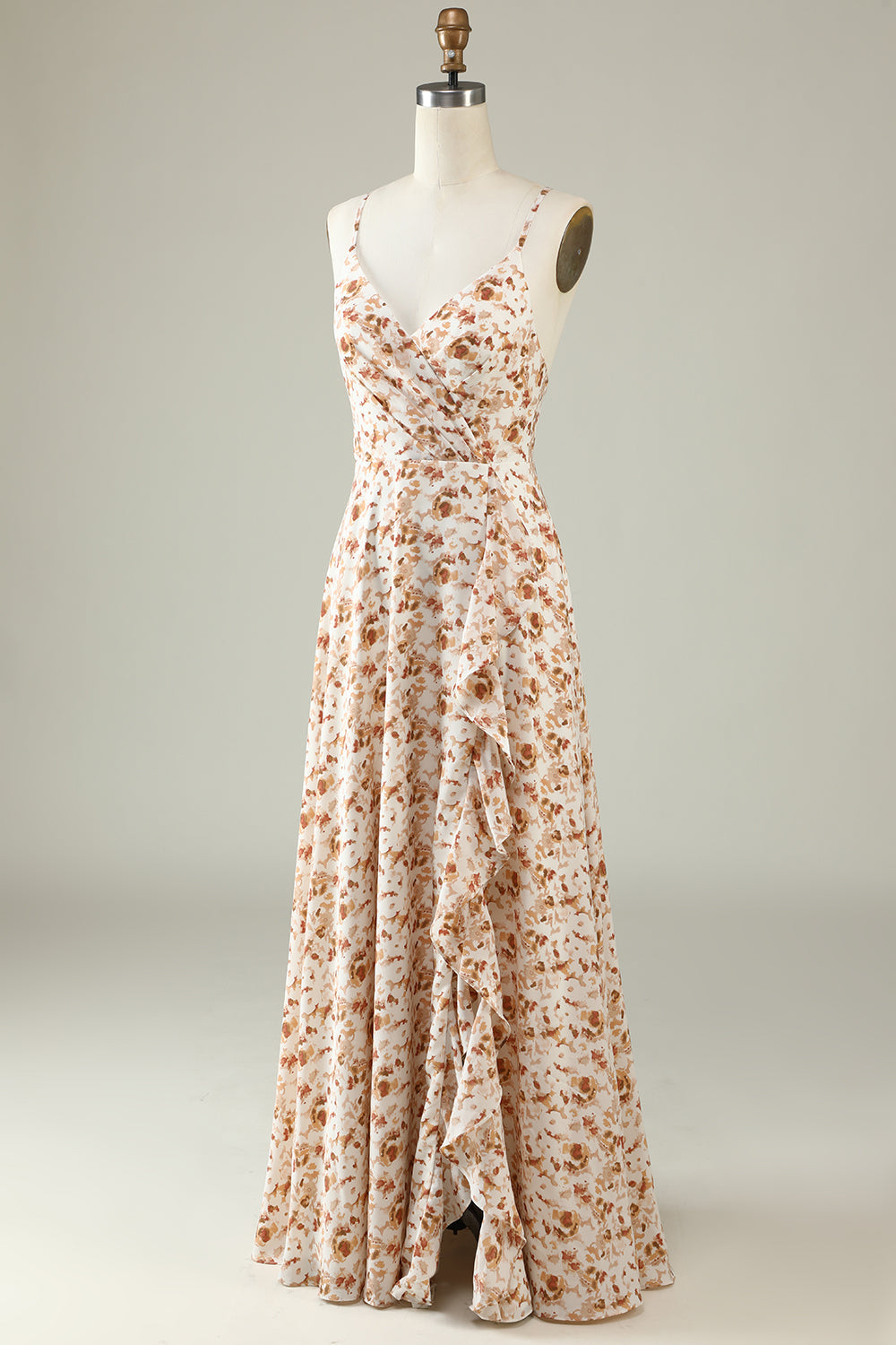 Vestido de Dama de Honor Boho Floral Blanco
