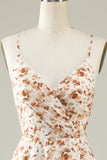 Vestido de Dama de Honor Boho Floral Blanco