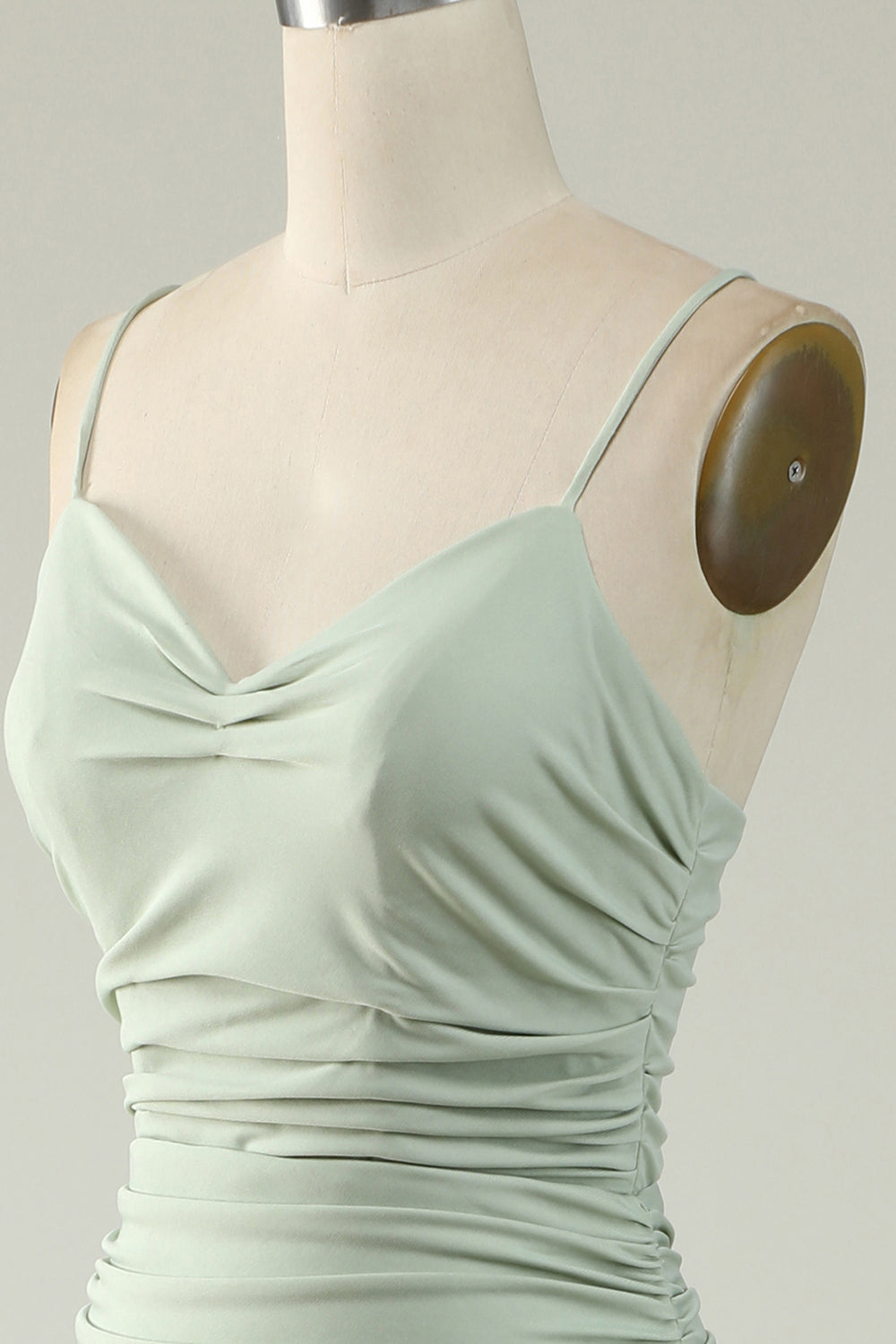 Tirantes de Espagueti Gris Vestido de Fiesta