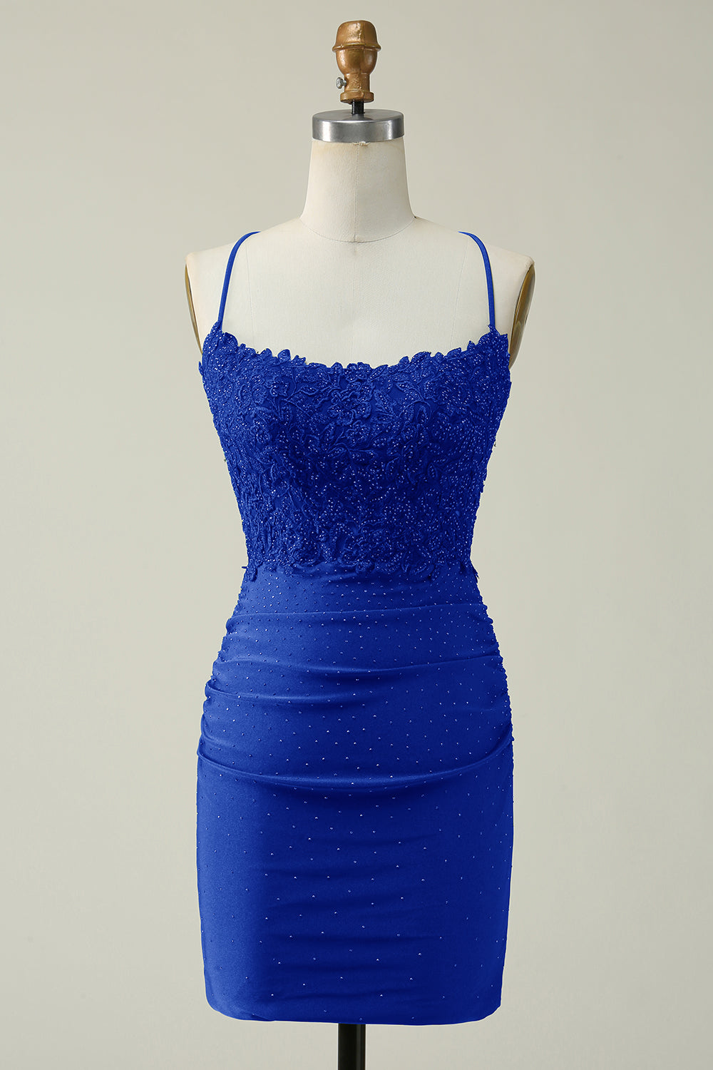 Tirantes de Espagueti Rojo Oscuro Vestido Corto