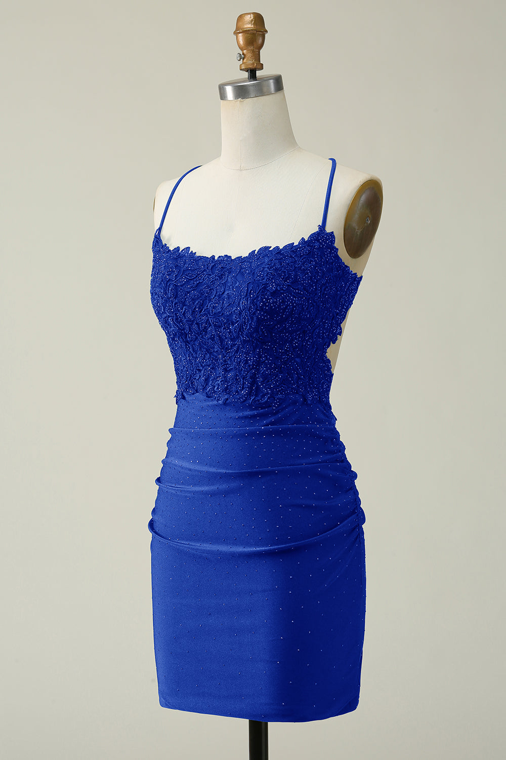 Tirantes de Espagueti Rojo Oscuro Vestido Corto