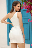 Lentejuelas Verde Oscuro Vestido Corto de Cóctel