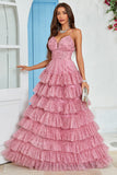 Tirantes de Espagueti Vestido de Graduación Tul Estampado Floral