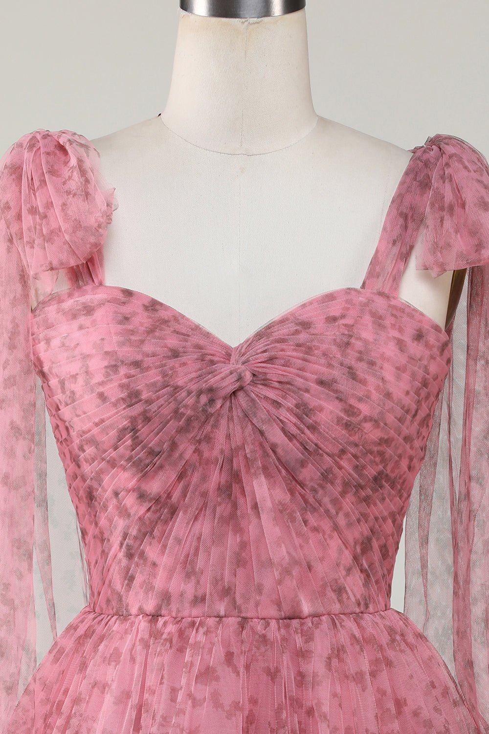 Blush estampado A-Line Short Tulle Homecoming Dress