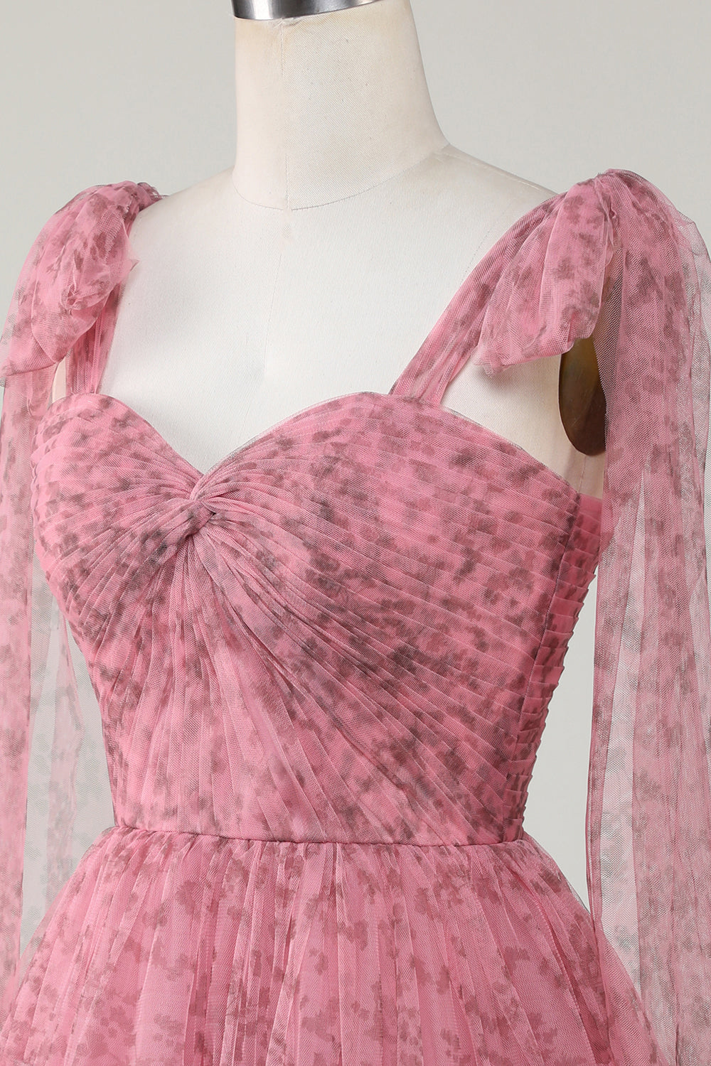 Blush estampado A-Line Short Tulle Homecoming Dress