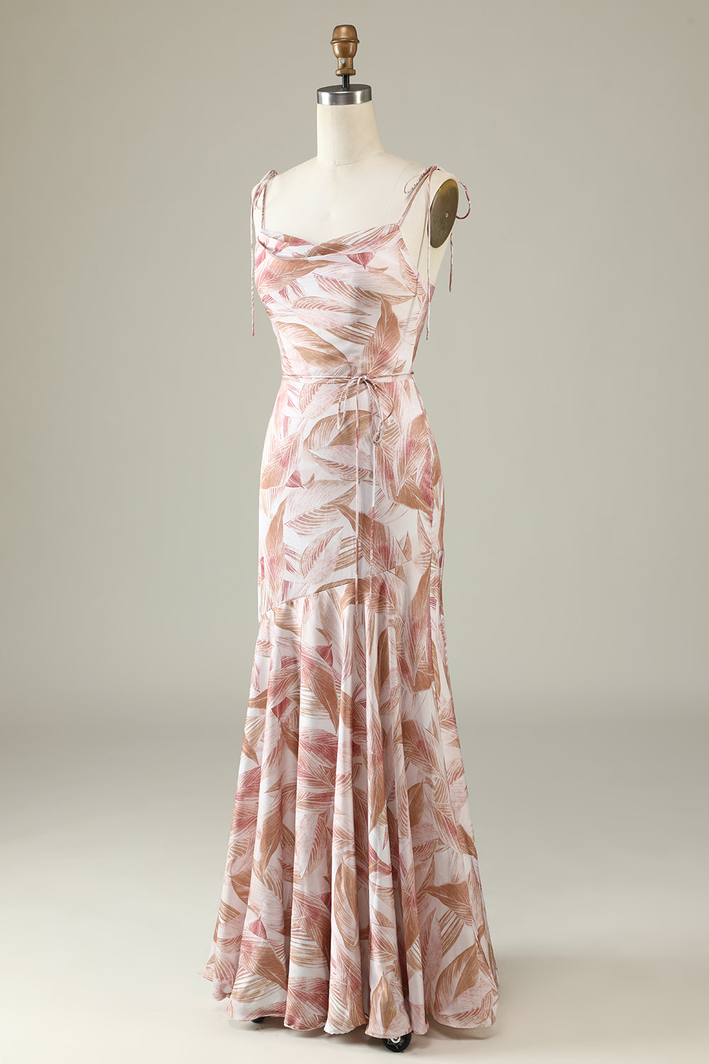 Blush Floral Boho Sirena Vestido de Dama de Honor