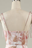 Blush Floral Boho Sirena Vestido de Dama de Honor