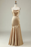 Blush Floral Boho Sirena Vestido de Dama de Honor