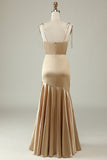 Blush Floral Boho Sirena Vestido de Dama de Honor