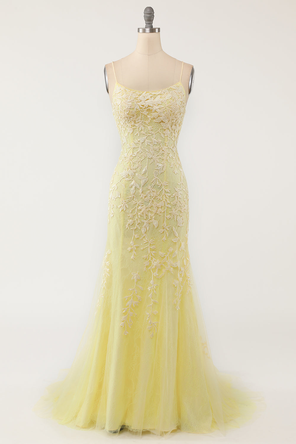 Coral Backless Vestido largo de fiesta con apliques