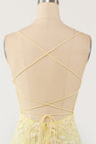Vestido de fiesta larga de sirena púrpura claro con apliques