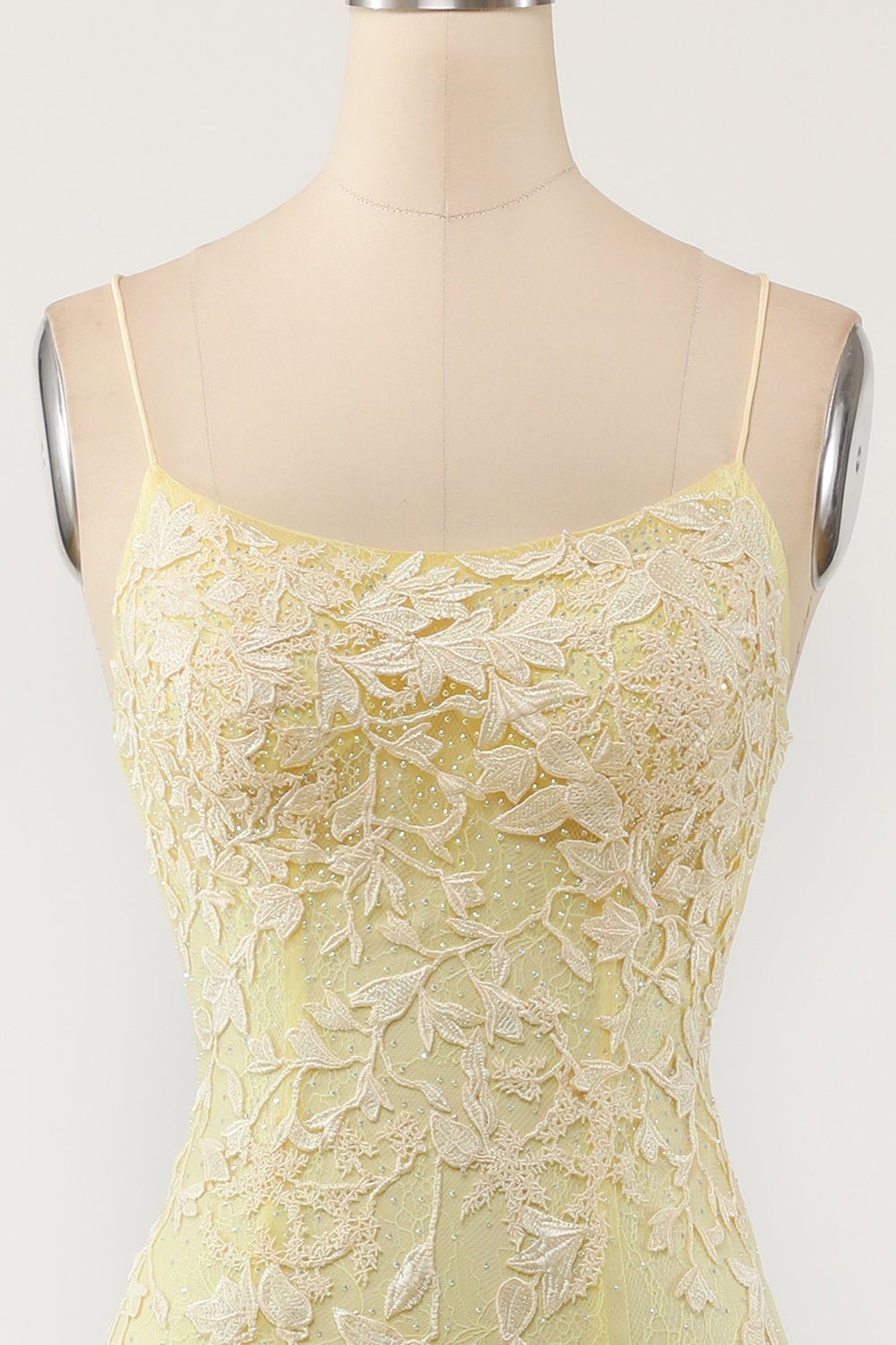 Vestido de fiesta larga de sirena púrpura claro con apliques