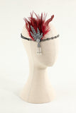 Diadema de plumas negras con cuentas de los años 20