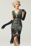 Azul Gatsby 1920s Flapper Vestido