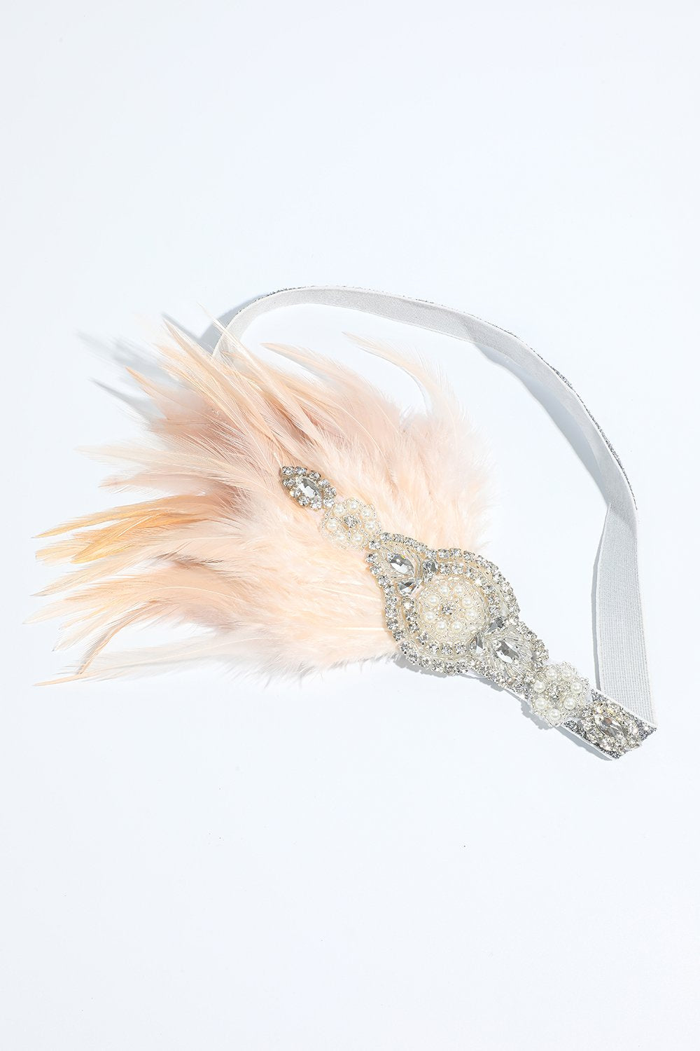 Rubor 1920s Diadema de lentejuelas con plumas
