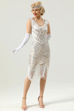 1920 Retro Lentejuelas Vestido Fringe