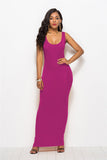 Negro Casual Vestido Largo