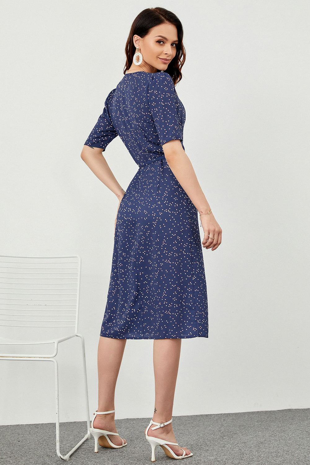 Vestido envoltorio de verano de Lunares Marinos Midi
