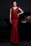Vestido de fiesta de sirena ruborizada