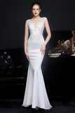 Vestido de fiesta de sirena ruborizada