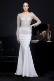 Vestido blanco applique prom