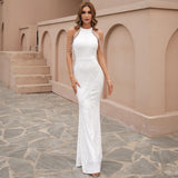 Negro Vestido de Fiesta Sirena Lentejuelas