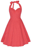 Halter impreso 1950s Pin Up Dress