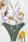 Bikini de verano estampado floral